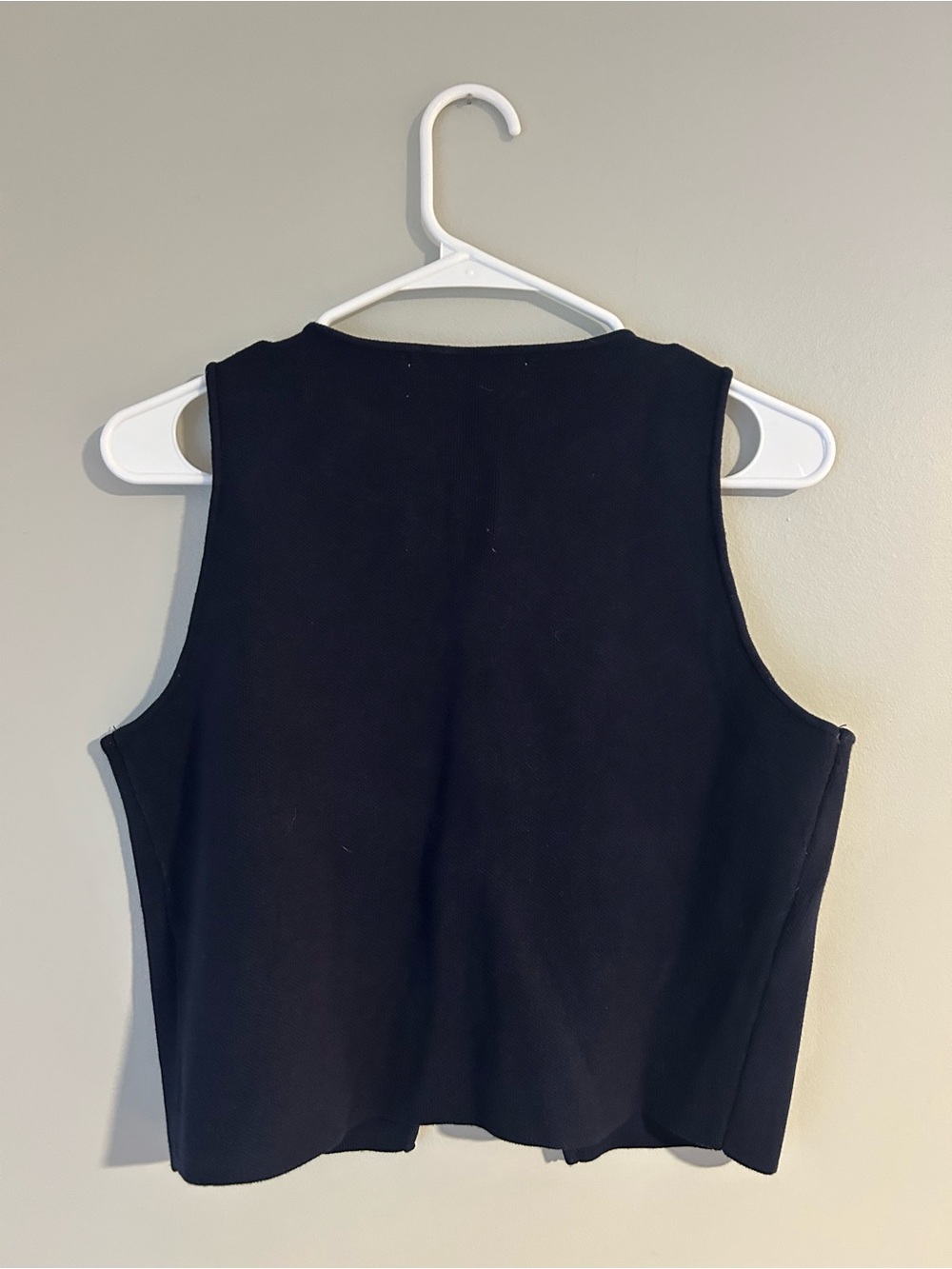 Zara Sleeveless Button-Front Crop Top in Navy - Size L - Picture 2 of 3